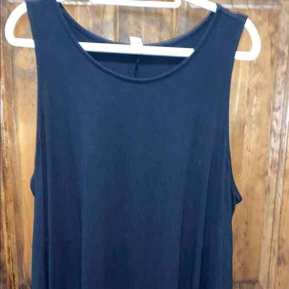 Old Navy Dress Plus Size XXL Black T Shirt Tank MIDI Dress Sheath Sleeveless - Picture 4 of 11